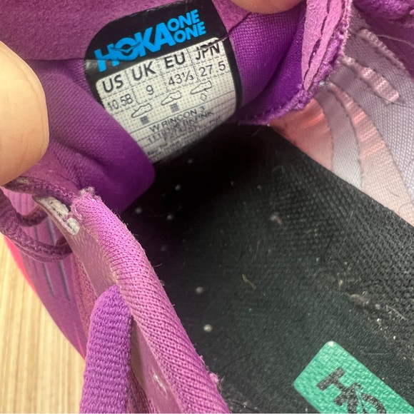 Hoka Women's Athletic Shoes in Purple and Hot Pink - Picture 12 of 13